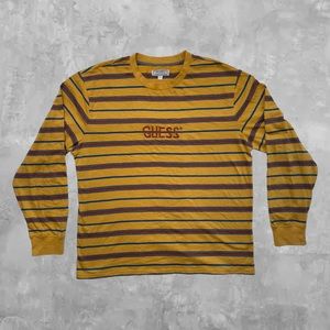 Vintage Guess Striped Long Sleeve T-Shirt
